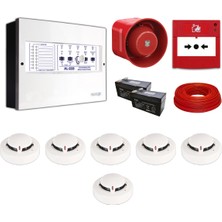 Mavigard Maxlogic 6’lı Konvansiyonel Yangın Alarm Seti 100 Metre Kablo Dahil