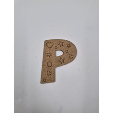 20 Adet Ahşap P Harfi Boyama Seti, Okul ve Etkinlik Için Eğlenceli Sanat Malzemesi