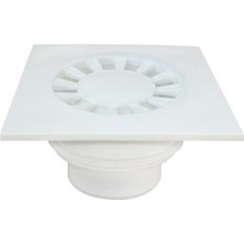 Karışık Beyaz Yer Süzgeci 15 x 15 cm - Ø 70 Alttan Çıkış Yer Sifonu