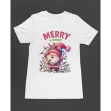 Bumeta Merry Bright Noel Baba Yılbaşı Unisex Tişört T-Shirt