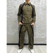 Black Steel Yarım Pat Fermuarlı Eşofman Takımı