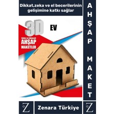 Boyanabilir Ahşap 3D Puzzle ile Zeka ve El Becerisi Geliştirme Seti