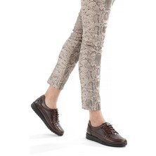 Artı Artı Ayakkabı ARTI-ARTI014-BB-0050  Hakiki Deri Günlük Ortopedik Kadın Kahverengi Babet Ayakkabı