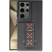 Fuchsia Samsung Galaxy S24 Ultra ile Uyumlu HBC-248 Lima Standlı Kapak - Siyah