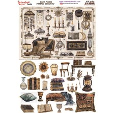 E Hobici Pirinç Dekopaj Kağıdı 30X42CM PT-464 Antika Figürler