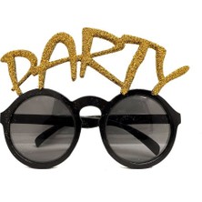 Ett Altın Simli Party Yazılı Parti Gözlüğü Show