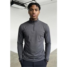 CLAW UP WORK SCUBA HALF ZIP SWEAT | BLACKOUT  (Slim Fit Yarım Fermuarlı Scuba Sweatshirt)