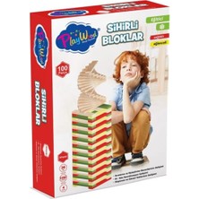 Eğitici Ahşap Oyun Blokları, 100 Parça, Çocuklar Için Eğlenceli Set