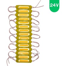 Powerr Led Aydınlatma 24 Volt 2 Watt Sarı - Amber Cob LED Modül IP65 10 Adet Modül