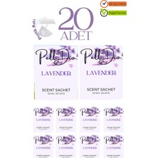 PellDio 20'li Lavender Ayakkabılık Dolap ve Çekmece Parfümlü Kese Kokusu Oda Koku Kesesi
