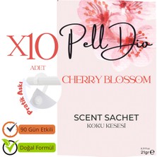 PellDio 10'lu Cherry Blossom Ayakkabılık Dolap ve Çekmece Parfümlü Kese Kokusu Oda Koku Kesesi