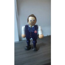 Vintage Hava Yolları Ahşap Hostes Figür Oyuncak, 11 cm Model