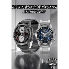 Magne Suya Dayanıklı Dokunmatik Akıllı Saat Bluetooth 5.0 Sesli Asistan ve Sağlık Ta - TGR2268-1946