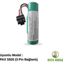 Naya Enerji Pax S920 Uyumlu Pos Bataryası – IS1112 3 Pin /3250 mAh