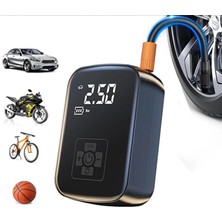 Schitec Elektrikli Dijital Hava Kompresörü LED Göstergeli | 150PSI Taşınabilir Şarjlı Pompa WY006