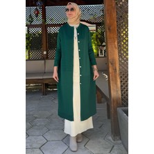 Rabia Şamlı Manolya Zümrüt Triko Hırka