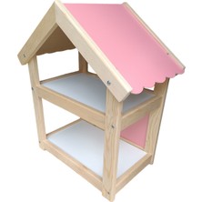 Renkli Ahşap 2 Katlı Bebek Evi, Eğlenceli ve Öğretici Oyun Seti