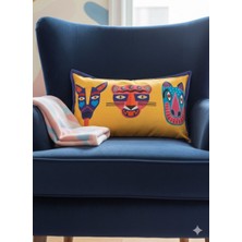 Rahan Design Hayvan Desenli Renkli Çift Taraflı Süet Kırlent Kılıfı - 30X50CM - Renkli Kırlent Kılıfı