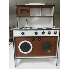 Ahşap Montessori Mutfak Dolabı, Eğitici ve Şık Tasarım, 80X60CM