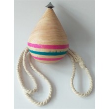 Ahşap Topaç Seti, Eğlenceli ve Renkli Çocuk Oyunu, 2'li Paket