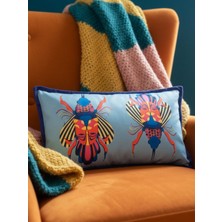 Rahan Design Hayvan Desenli Çok Renkli Çift Taraflı Süet Dikdörtgen Kırlent Kılıfı - 30X50CM - Kırlent Kılıfı