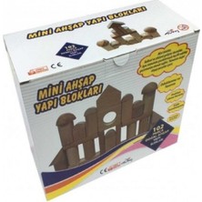 Renkli Ahşap Yapı Blokları Seti, 100 Parça, Yaratıcı ve Eğitici Oyun