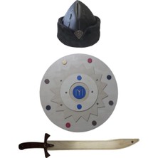 Ahşap Çocuk Oyuncak Seti 3'lü Kayı, Kalkan ve Kılıç ile