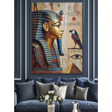 Tablomega Mısır Firavunu Antik Figür Dekoratif Kanvas - Mdf Ahşap Tablo