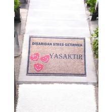 Mchome Kapı Önü Baskılı Kaymaz Pas Pas 60X40 cm