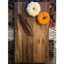Doğal Ceviz Ağacı Kesme Tahtası, Şık ve Dayanıklı 40X25X3CM