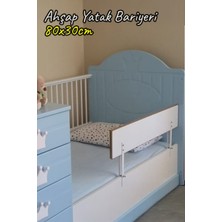 Şık Ahşap Yatak Bariyeri 80X30, Güvenli ve Dayanıklı Tasarım