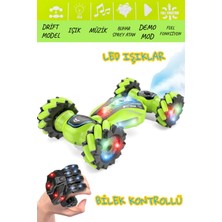 Yıldırım Oyuncak Bilek Kontrollü LED Işıklı Müzik Buhar Atan Drift Model 28 cm Sprey Araba Ful Fonksiyon Drift Araba
