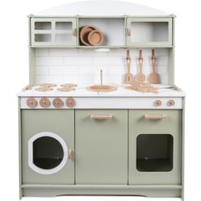 Şık Ahşap 9 Parça Mutfak Servis Seti, Zarif ve Işlevsel Tasarım