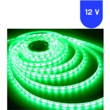 Powerr Led Aydınlatma 12 Volt 5 mm 2835 Smd Yeşil Iç Mekan 120 Ledli 5 Metre Şerit LED