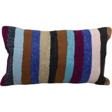 Kilim Antik El Dokuma Dekoratif Lumbar Kilim Kırlent Yastık Kılıfı 0998 - Yeni - Çok Renkli