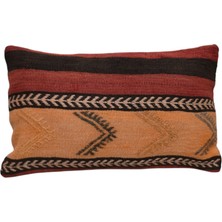 Kilim Antik El Dokuma Dekoratif Lumbar Kilim Kırlent Yastık Kılıfı 1004 - Yeni - Çok Renkli