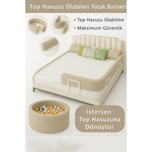 Çocuklar Için 240 cm Çok Amaçlı Top Havuzlu Yatak ve Güvenlik Bariyeri