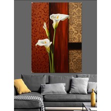 Artmeg Zambak Çiçeği Natürmort Sanat Dekoratif Kanvas - Mdf Ahşap Tablo