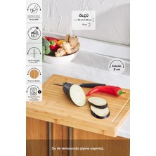 40 cm Bambu Kesme Tahtası, Şık ve Dayanıklı Tezgah Üstü Seçenek
