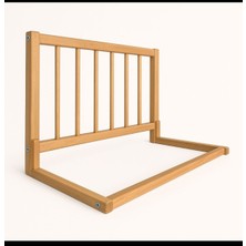 Doğal Ahşap Çocuk Yatak Korkuluğu 75 cm Güvenli ve Şık Tasarım