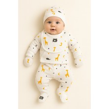 Omy 5'li Hastane Çıkışı % 100 Pamuklu Set Fitilli Desenli Yenidoğan Extra Konfor