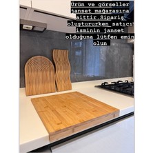 Bambu Kesme Tahtası 45X38CM, Hamur Açma ve Tezgah Üstü Aksesuar