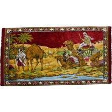 Kilim Antik Sahra Tasvirli Deve Temalı Duvar Halısı 0802 - Yeni - Çok Renkli