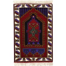Kilim Antik El Dokuma Seccade Namazlık Malatya Yün Halı 0538 - Yeni - Çok Renkli