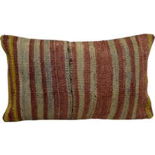 Kilim Antik El Dokuma Dekoratif Lumbar Kilim Kırlent Yastık Kılıfı 1044 - Yeni - Çok Renkli