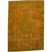 Kilim Antik El Dokuma Overdye Yün Halı 0561 - Vintage - Turuncu