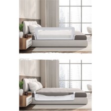 150CM Beyaz Katlanabilir Yatak Güvenlik Bariyeri, Pratik ve Şık Tasarım