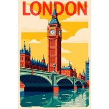 London Big Ben Manzara Kanvas Tablo