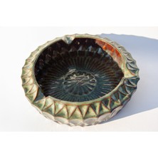 Argile Rouge Büyük Yeşil Küllük (Limonges Porselen & El Yapımı)