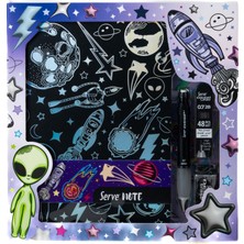 Serve Defter Seti Uzay Serisi Siyah